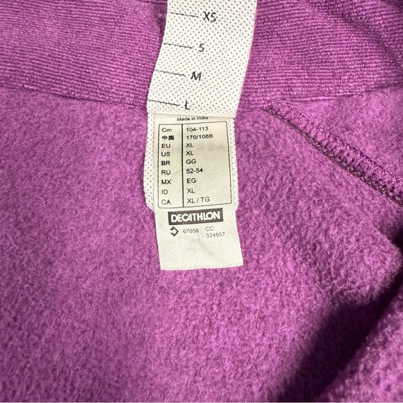 Quechua Purple Quarter-Zip Fleece Pullover - Picture 4 of 4